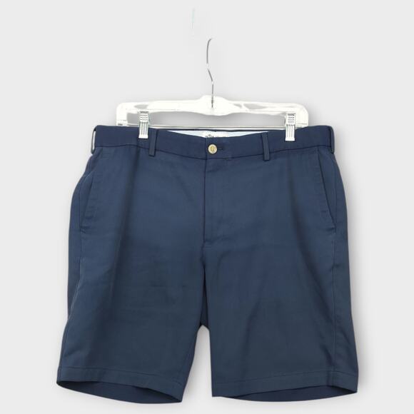 Mens Peter Millar Blue Flat Front Soft Stretch Golf Shorts Size 34 - Picture 1 of 5